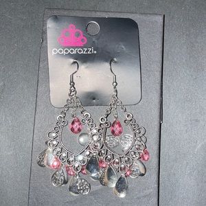Pink paparazzi earrings